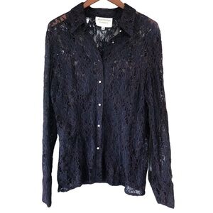 Vintage Y2K button down lace top